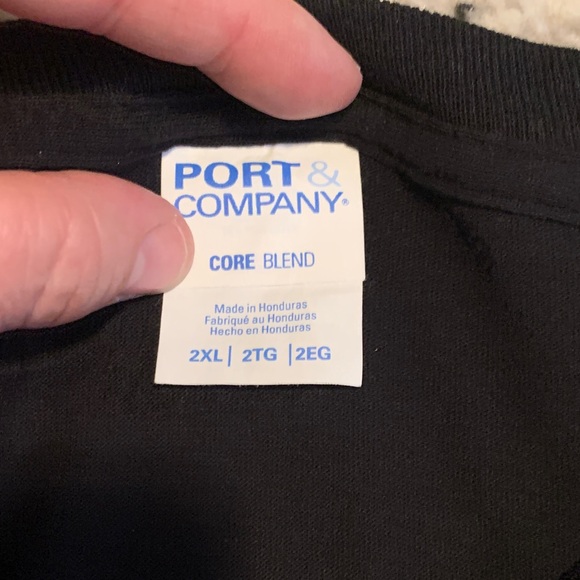 Port and Company Black and Red Graphic Tee - Picture 2 of 2